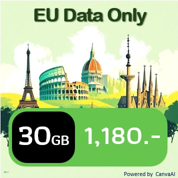 ยุโรป: EU Data Only 30 GB for 30 days