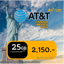 AT&T: Canada/Mexico/USA 25 GB Unlimited