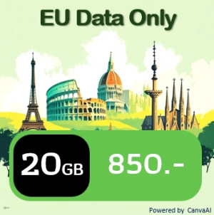 ยุโรป: EU Data Only 20 GB for 30 days