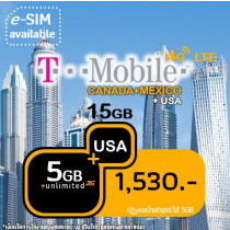 eSIM T-mobile: Canada/Mexico 5GB unlimited (+USA Total max 15GB)