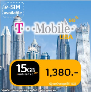 eSIM T-mobile-15GB@5G then 2G unlimited